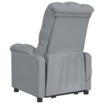 vidaXL Fotoliu de masaj, gri deschis, material textil vidaXL Fotoliu de masaj, gri deschis, material textil