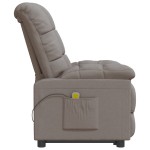 vidaXL Scaun de masaj, taupe, țesătură