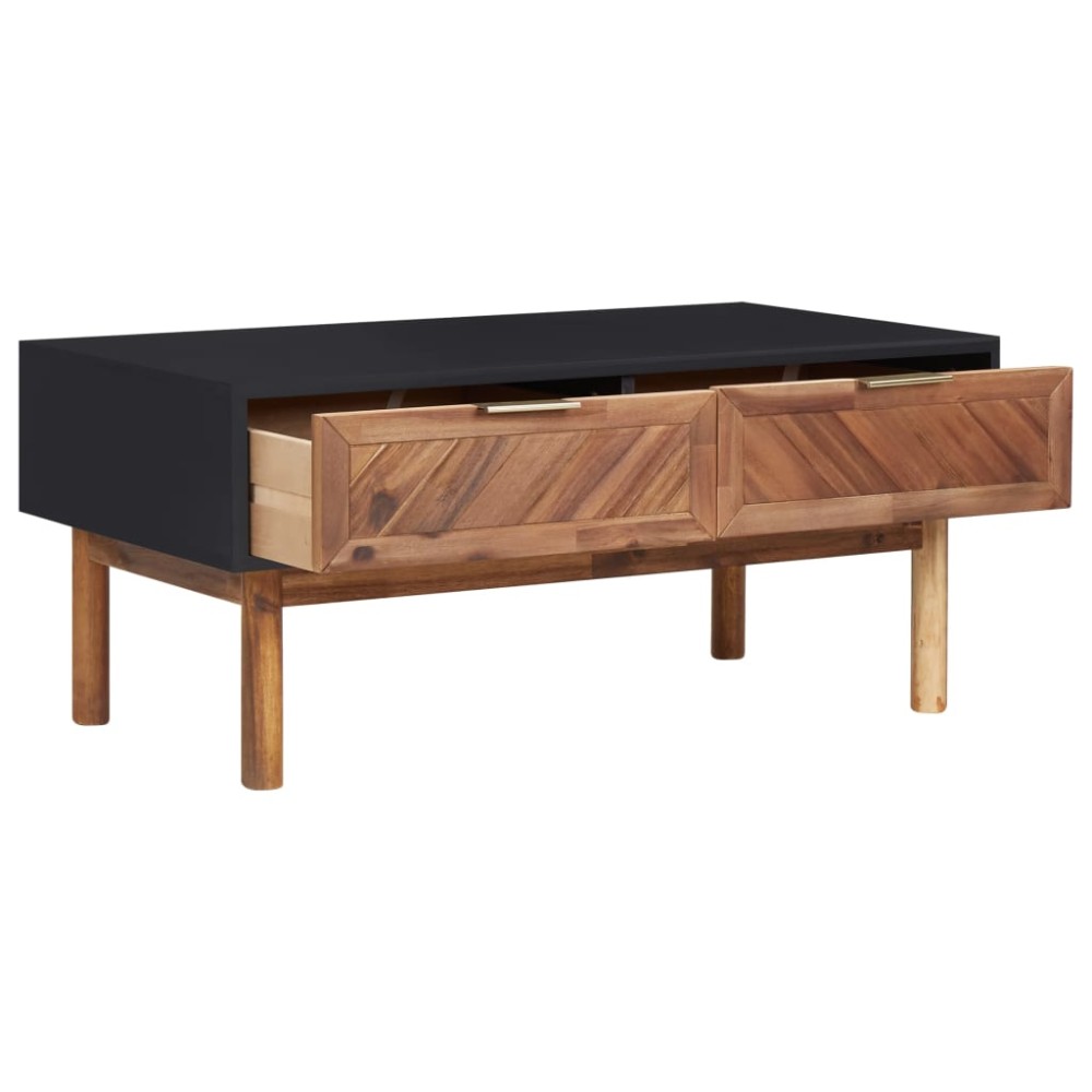 vidaXL Măsuță de cafea, 90x50x40 cm, lemn masiv de acacia și MDF