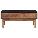 vidaXL Măsuță de cafea, 90x50x40 cm, lemn masiv de acacia și MDF vidaXL Măsuță de cafea, 90x50x40 cm, lemn masiv de acacia și MDF