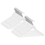 vidaXL Set de umerașe anti-alunecare, 50 buc. alb, lemn esență tare vidaXL Set de umerașe anti-alunecare, 50 buc. alb, lemn esență tare