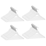 vidaXL Set umerașe anti-alunecare, alb, 100 buc., lemn esență tare vidaXL Set umerașe anti-alunecare, alb, 100 buc., lemn esență tare