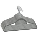 vidaXL Set de umerașe anti-alunecare, 20 buc., gri, catifea vidaXL Set de umerașe anti-alunecare, 20 buc., gri, catifea