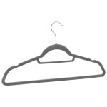 vidaXL Set de umerașe anti-alunecare, 20 buc., gri, catifea vidaXL Set de umerașe anti-alunecare, 20 buc., gri, catifea