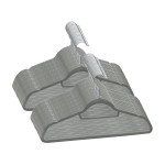 vidaXL Set de umerașe anti-alunecare, 50 buc., gri, catifea vidaXL Set de umerașe anti-alunecare, 50 buc., gri, catifea