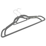 vidaXL Set de umerașe anti-alunecare, 50 buc., gri, catifea vidaXL Set de umerașe anti-alunecare, 50 buc., gri, catifea