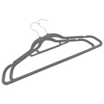 vidaXL Set de umerașe anti-alunecare, 100 buc., gri, catifea vidaXL Set de umerașe anti-alunecare, 100 buc., gri, catifea