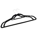 vidaXL Set de umerașe anti-alunecare, 50 buc., negru, catifea vidaXL Set de umerașe anti-alunecare, 50 buc., negru, catifea