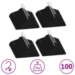 vidaXL Set de umerașe anti-alunecare, 100 buc., negru, catifea vidaXL Set de umerașe anti-alunecare, 100 buc., negru, catifea