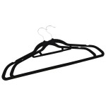 vidaXL Set de umerașe anti-alunecare, 100 buc., negru, catifea vidaXL Set de umerașe anti-alunecare, 100 buc., negru, catifea