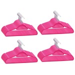 vidaXL Set de umerașe anti-alunecare, 100 buc., roz, catifea vidaXL Set de umerașe anti-alunecare, 100 buc., roz, catifea