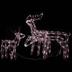 vidaXL Instalație de lumini de Crăciun cu reni, 3 piese, 229 LED-uri vidaXL Instalație de lumini de Crăciun cu reni, 3 piese, 229 LED-uri