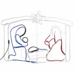 vidaXL Decorațiune de Crăciun scena nașterii, 240 leduri, 116x41x87 cm