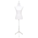 vidaXL Manechin bust pentru dame, alb vidaXL Manechin bust pentru dame, alb