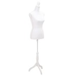 vidaXL Manechin bust pentru dame, alb vidaXL Manechin bust pentru dame, alb