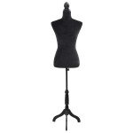 vidaXL Bust pentru dame, negru, manechin croitorie vidaXL Bust pentru dame, negru, manechin croitorie