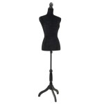 vidaXL Bust pentru dame, negru, manechin croitorie vidaXL Bust pentru dame, negru, manechin croitorie