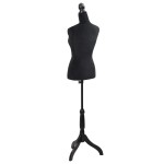 vidaXL Bust pentru dame, negru, manechin croitorie vidaXL Bust pentru dame, negru, manechin croitorie