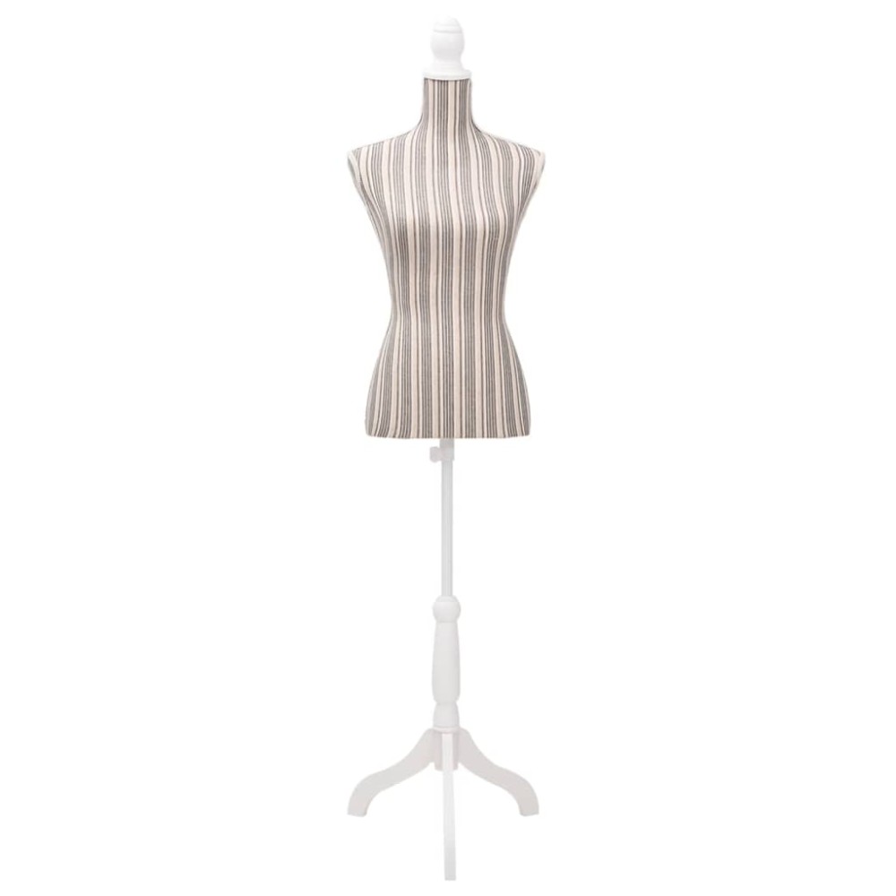 vidaXL Bust pentru dame, manechin, pânză, cu dungi