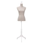 vidaXL Bust pentru dame, manechin, pânză, cu dungi vidaXL Bust pentru dame, manechin, pânză, cu dungi