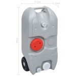 vidaXL Rezervor de apă cu roți pentru camping, gri, 40 L vidaXL Rezervor de apă cu roți pentru camping, gri, 40 L