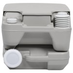 vidaXL Toaletă portabilă pentru camping, gri, 10+10 L vidaXL Toaletă portabilă pentru camping, gri, 10+10 L
