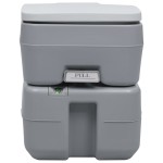vidaXL Toaletă portabilă pentru camping, gri, 20+10 L vidaXL Toaletă portabilă pentru camping, gri, 20+10 L