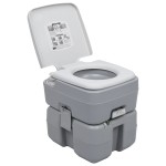 vidaXL Toaletă portabilă pentru camping, gri, 20+10 L vidaXL Toaletă portabilă pentru camping, gri, 20+10 L