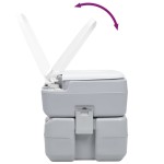 vidaXL Toaletă portabilă pentru camping, gri, 20+10 L vidaXL Toaletă portabilă pentru camping, gri, 20+10 L