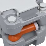 vidaXL Toaletă portabilă pentru camping, gri, 20+10 L vidaXL Toaletă portabilă pentru camping, gri, 20+10 L