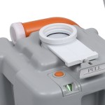 vidaXL Toaletă portabilă pentru camping, gri, 20+10 L vidaXL Toaletă portabilă pentru camping, gri, 20+10 L