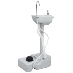 vidaXL Suport lavoar portabil pentru camping, gri, 20 L
