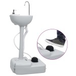 vidaXL Suport lavoar portabil pentru camping, gri, 20 L