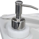 vidaXL Suport lavoar portabil pentru camping, gri, 20 L