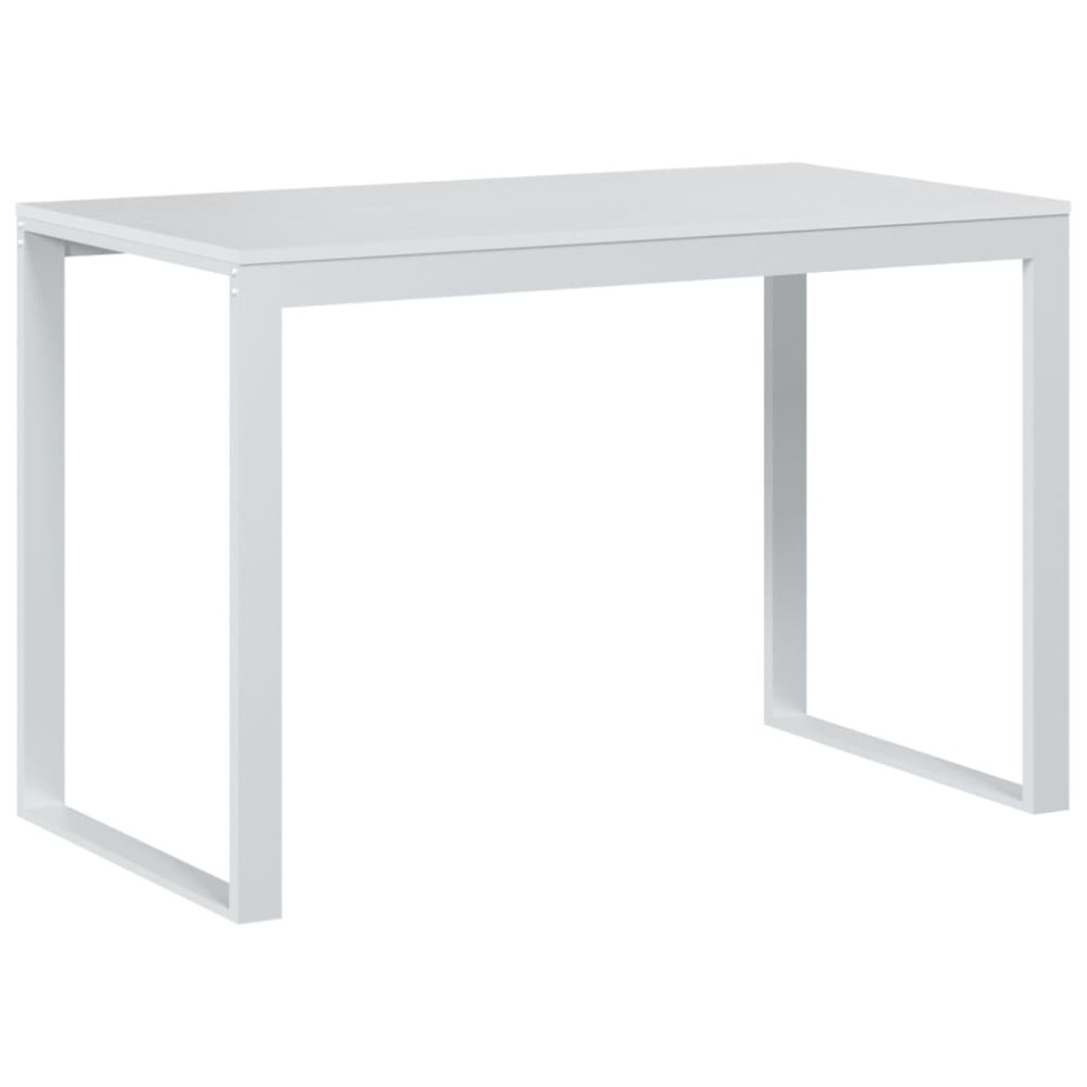 vidaXL Birou de computer, alb, 110x60x73 cm, lemn prelucrat