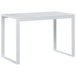 vidaXL Birou de computer, alb, 110x60x73 cm, lemn prelucrat