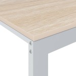 vidaXL Birou de calculator, alb/stejar, 110x60x73 cm, lemn prelucrat