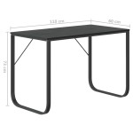 vidaXL Birou de computer, alb, 110x60x73 cm, lemn prelucrat