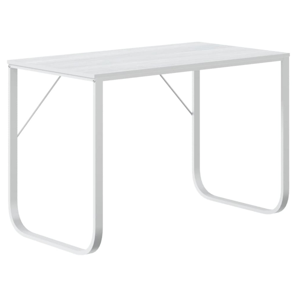vidaXL Birou de computer, alb, 110x60x73 cm, lemn prelucrat