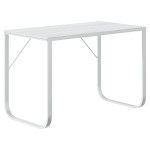 vidaXL Birou de computer, alb, 110x60x73 cm, lemn prelucrat