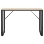 vidaXL Birou de calculator, negru/stejar, 110x60x73 cm, lemn prelucrat