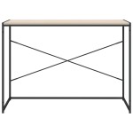 vidaXL Birou de computer, negru/stejar, 110x60x70 cm, lemn prelucrat