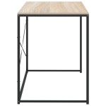vidaXL Birou de computer, negru/stejar, 110x60x70 cm, lemn prelucrat