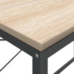 vidaXL Birou de computer, negru/stejar, 110x60x70 cm, lemn prelucrat