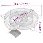 vidaXL Generator de fum rece, 19,5 cm, oțel inoxidabil, rotund vidaXL Generator de fum rece, 19,5 cm, oțel inoxidabil, rotund