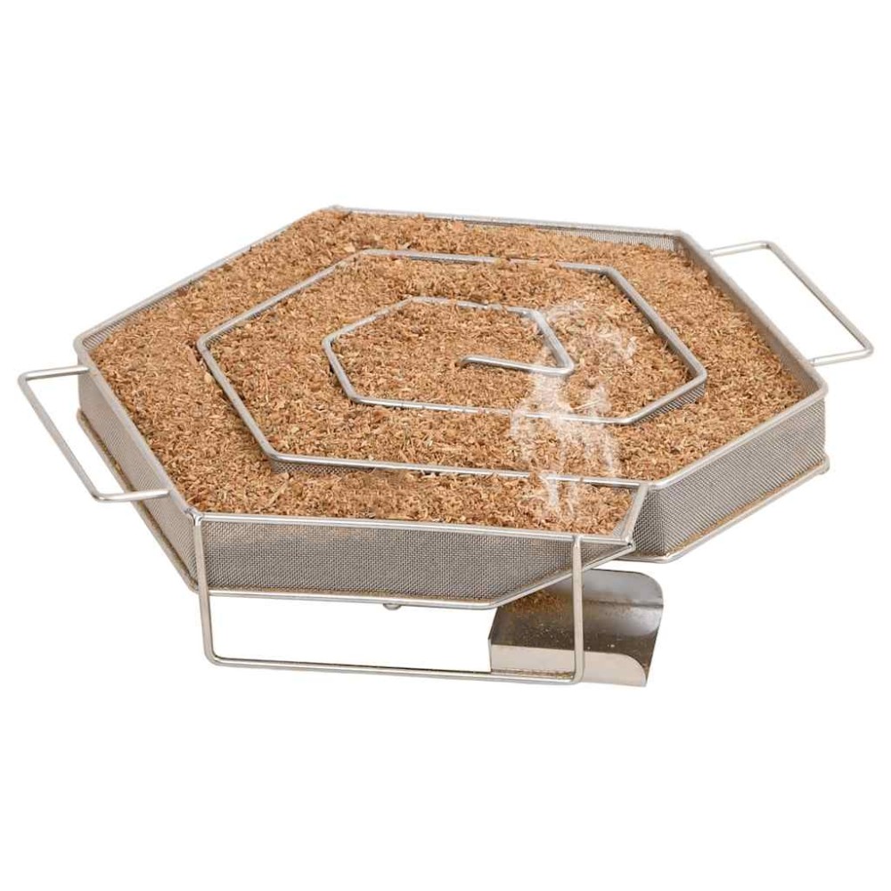 vidaXL Generator de fum rece cu 6 laturi 22,5cm oțel inoxidabil rotund