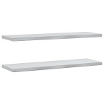 vidaXL Rafturi de perete 2 buc., 100x30x3 cm, argintiu oțel inoxidabil vidaXL Rafturi de perete 2 buc., 100x30x3 cm, argintiu oțel inoxidabil