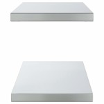 vidaXL Rafturi de perete 2 buc., 100x30x3 cm, argintiu oțel inoxidabil vidaXL Rafturi de perete 2 buc., 100x30x3 cm, argintiu oțel inoxidabil