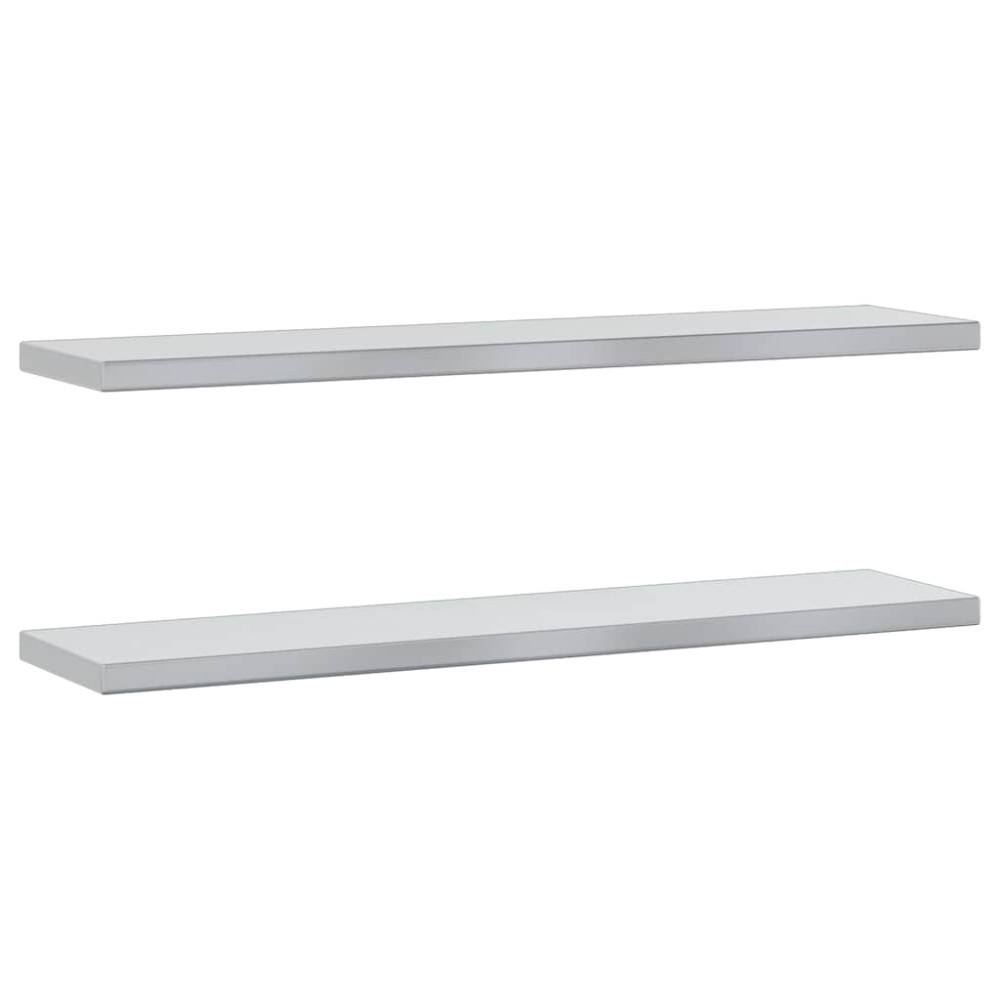 vidaXL Rafturi de perete 2 buc. 100x23,5x3 cm argintiu oțel inoxidabil