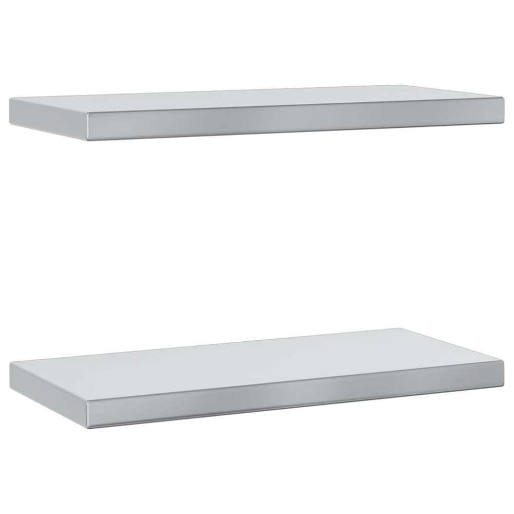 vidaXL Rafturi de perete, 2 buc. 50x23,5x3 cm argintiu oțel inoxidabil